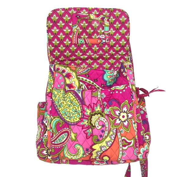 VERA BRADLEY Backpack Petal Pink Swirls 11H X 15W X 6D EUC - Picture 3 of 7